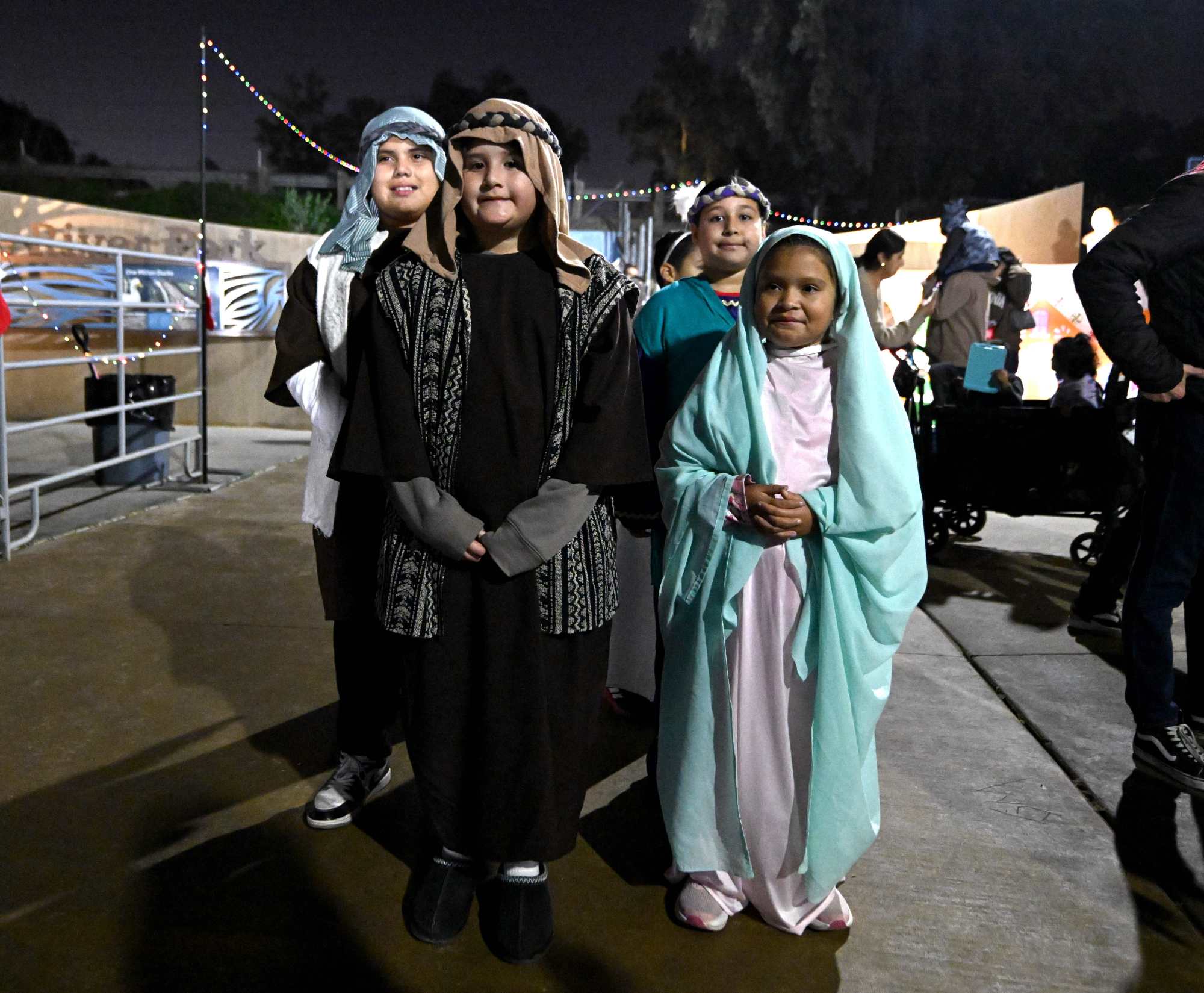 The Las Posadas, reenacting the journey of Mary and Joseph to Bethlehem with traditional songs, colorful costumes at San Gabriel River Park in La Puente on Friday, December 19, 2025. (Photo by Keith Birmingham, Pasadena Star-News/ SCNG)
