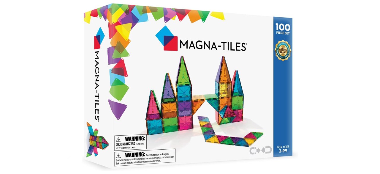 Magna-Tiles 100-Piece Clear Colors Set